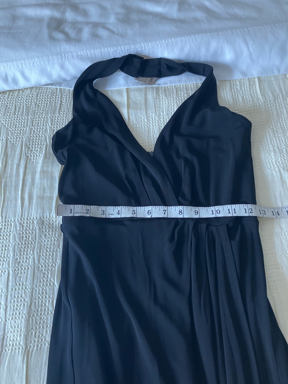 WHBM Black Halter Sleek Maxi Dress Size 6 - Picture 8 of 15